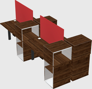 Shared electric desk + cabinet