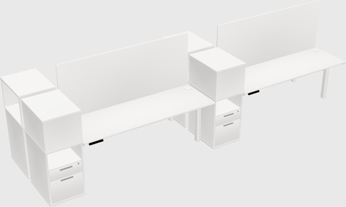 Shared electric desk + cabinet