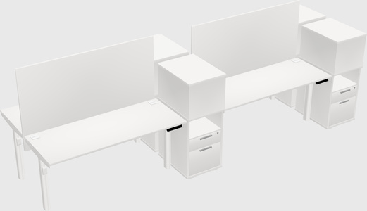 Shared electric desk + cabinet