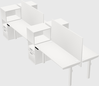 Shared electric desk + cabinet