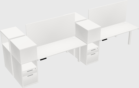 Shared electric desk + cabinet