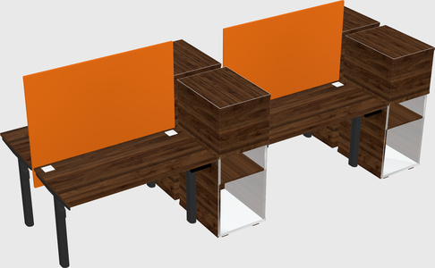 Shared electric desk + cabinet