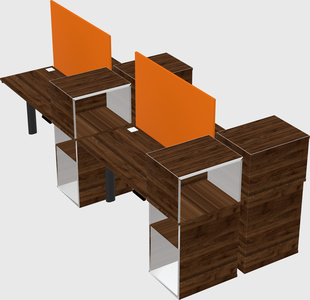 Shared electric desk + cabinet