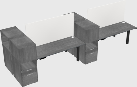 Shared electric desk + cabinet
