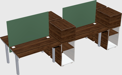 Shared electric desk + cabinet