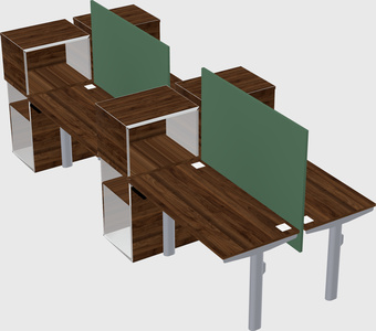 Shared electric desk + cabinet