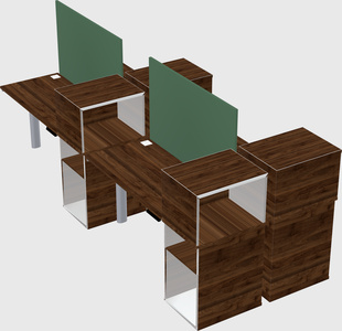 Shared electric desk + cabinet