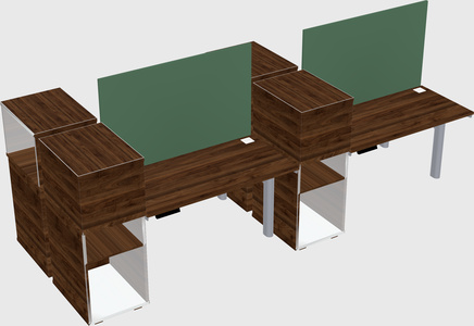 Shared electric desk + cabinet