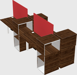 Shared electric desk + cabinet