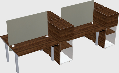 Shared electric desk + cabinet
