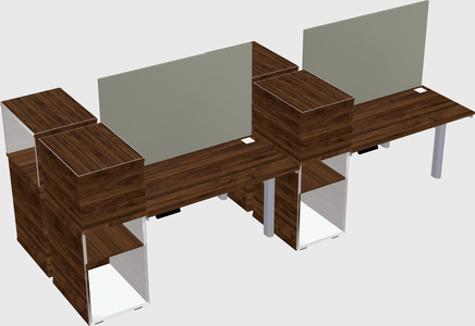 Shared electric desk + cabinet