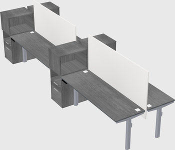 Shared electric desk + cabinet