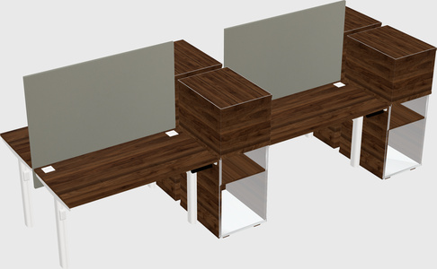Shared electric desk + cabinet
