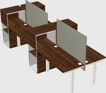 Shared electric desk + cabinet