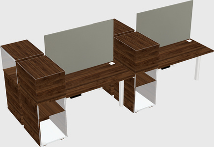 Shared electric desk + cabinet