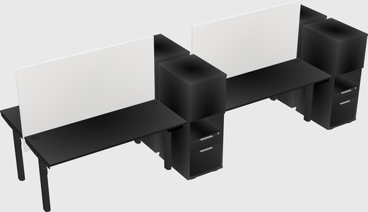 Shared electric desk + cabinet