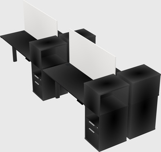 Shared electric desk + cabinet