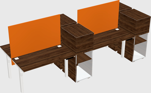Shared electric desk + cabinet