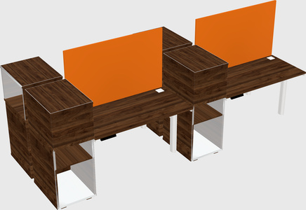 Shared electric desk + cabinet