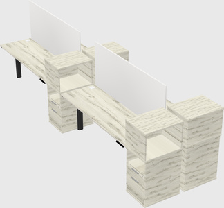 Shared electric desk + cabinet