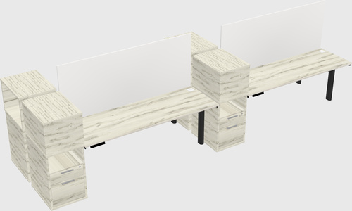 Shared electric desk + cabinet