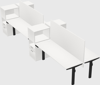 Shared electric desk + cabinet