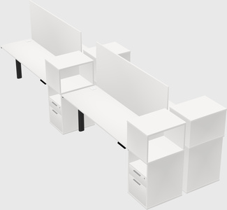 Shared electric desk + cabinet