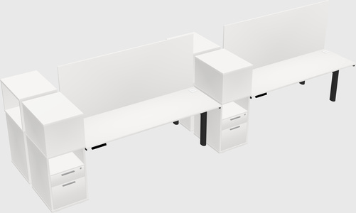 Shared electric desk + cabinet