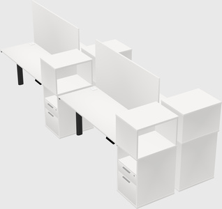 Shared electric desk + cabinet