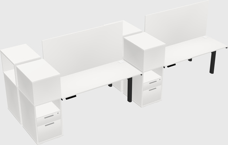 Shared electric desk + cabinet