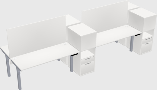 Shared electric desk + cabinet