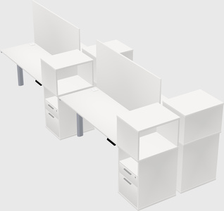 Shared electric desk + cabinet