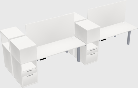Shared electric desk + cabinet