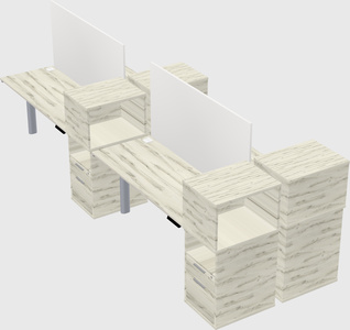 Shared electric desk + cabinet