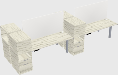 Shared electric desk + cabinet