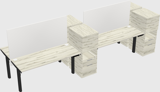Shared electric desk + cabinet