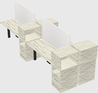Shared electric desk + cabinet