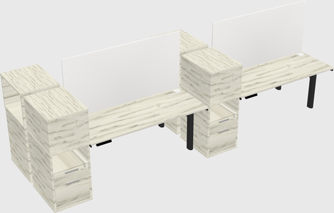 Shared electric desk + cabinet