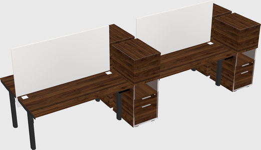 Shared electric desk + cabinet