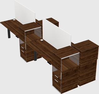 Shared electric desk + cabinet