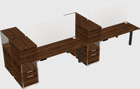 Shared electric desk + cabinet