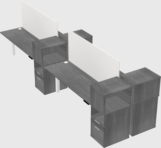 Shared electric desk + cabinet