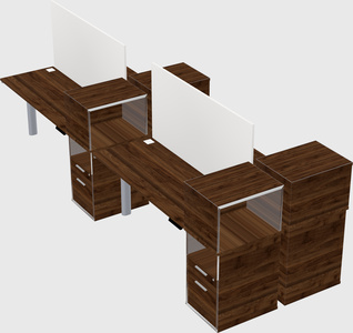 Shared electric desk + cabinet