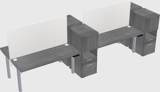 Shared electric desk + cabinet