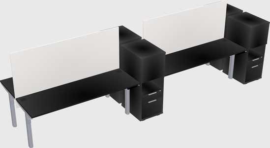 Shared electric desk + cabinet