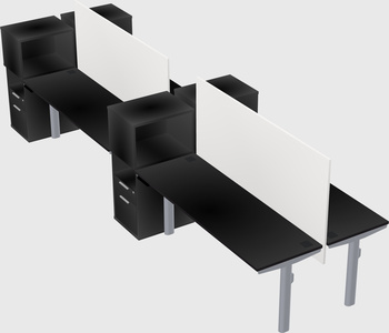 Shared electric desk + cabinet