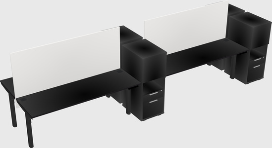Shared electric desk + cabinet
