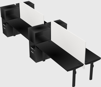 Shared electric desk + cabinet