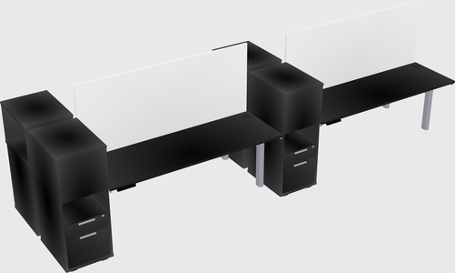Shared electric desk + cabinet