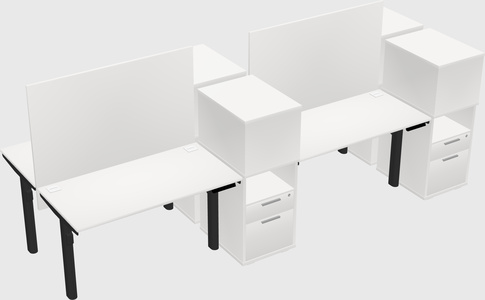 Shared electric desk + cabinet
